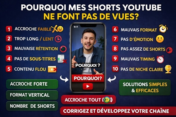 Pourquoi mes Shorts YouTube ne font pas de vues